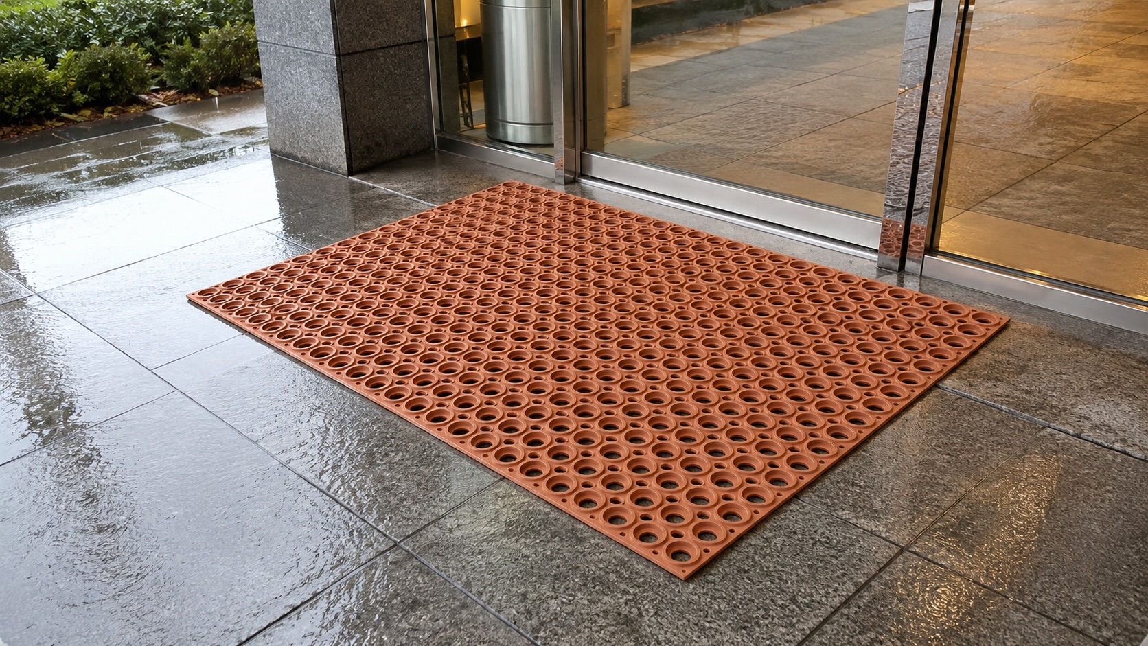 出入口用ゴムマットの使用イメージ